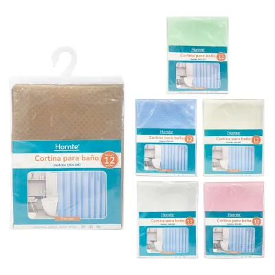 CORTINA DE BAÑO TIPO TELA 90G 180*180CM