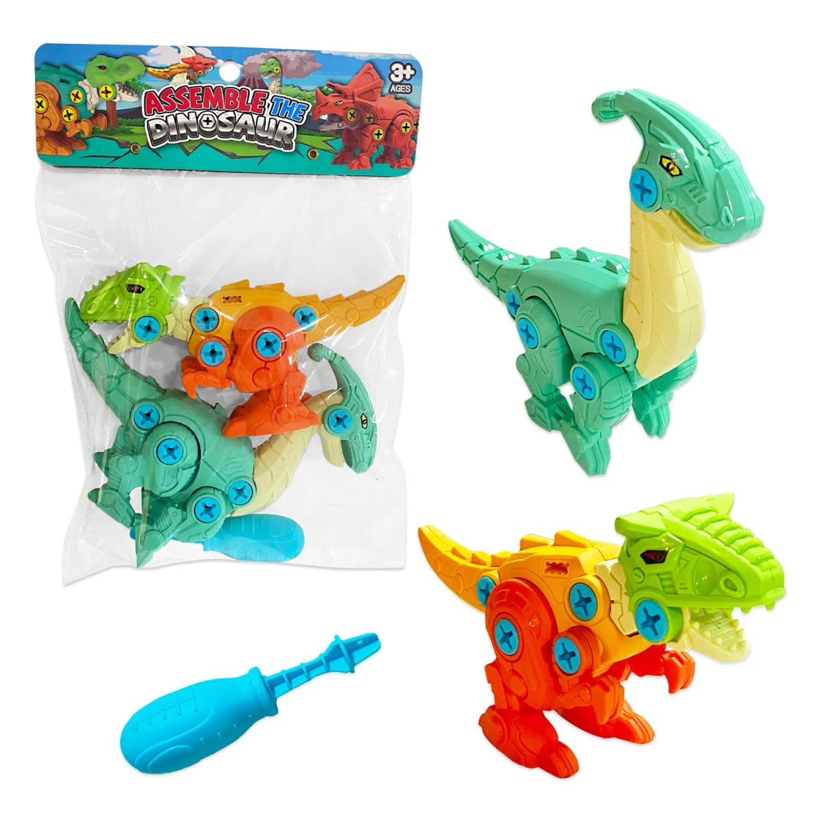 DINOSAURIO DESARMABLE X2 EN BOLSA