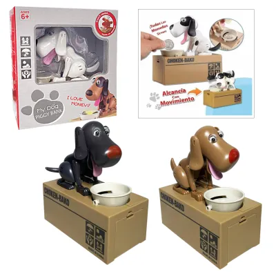 ALCANCIA PERRO TRAGA MONEDAS CON MOVIMIENTO