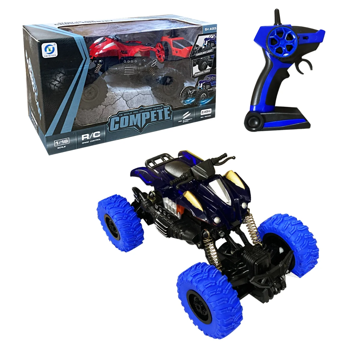 CUATRIMOTO CON LUZ Y CONTROL (PILA AA)