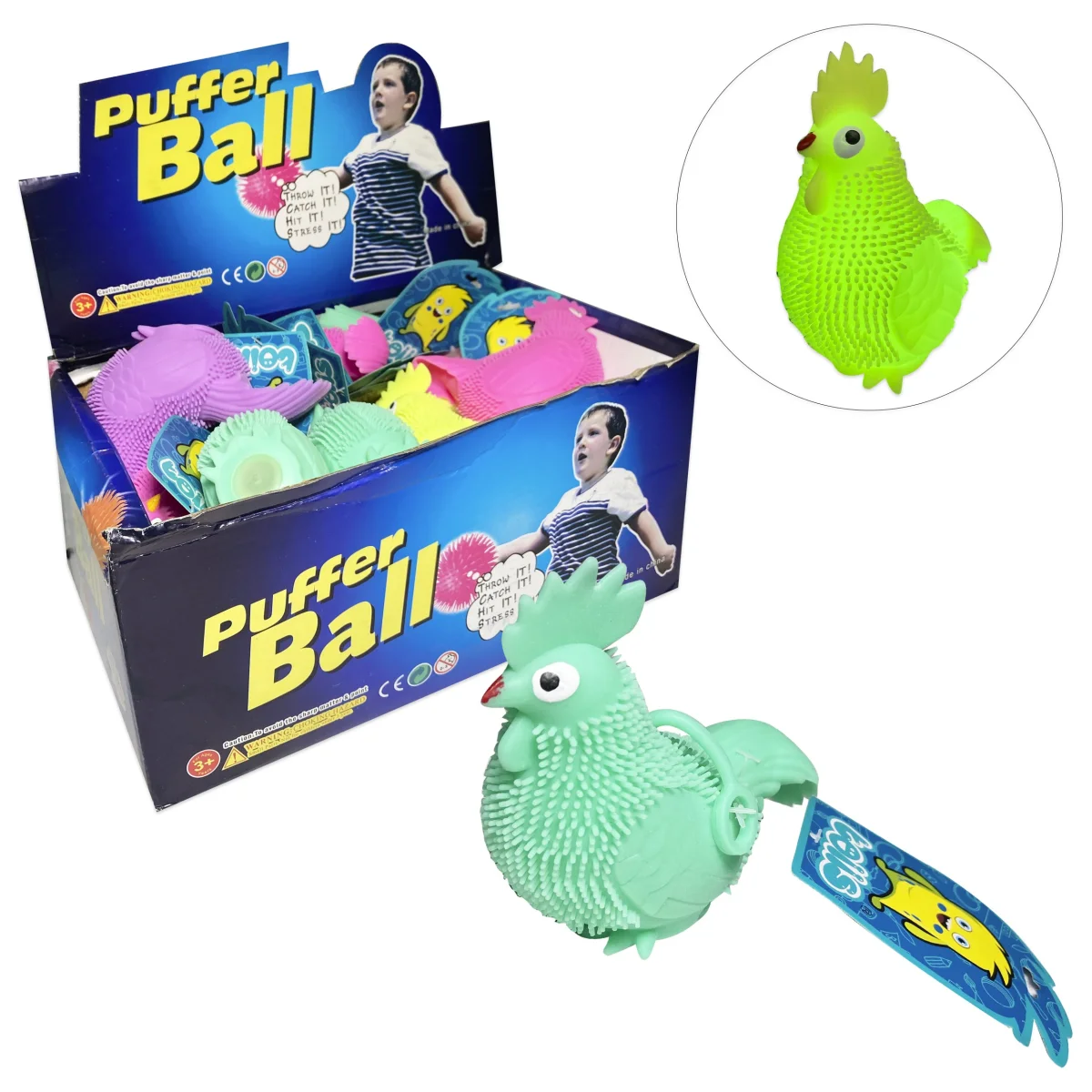 BOLITRON GALLINA CON LUZ 10CM (CJX24)