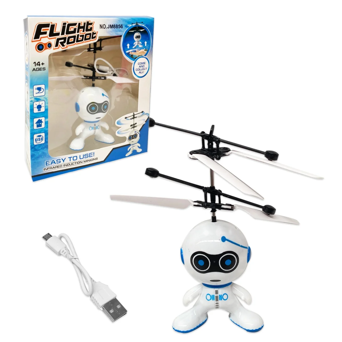 MINI ROBOT VOLADOR CON SENSOR RECARGABLE