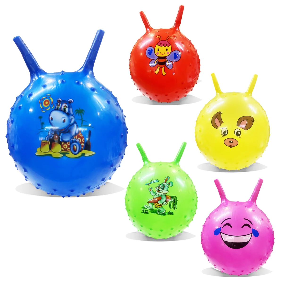 PELOTA INFABLE CON CACHOS Y TACHES 300G