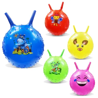 PELOTA INFABLE CON CACHOS Y TACHES 300G