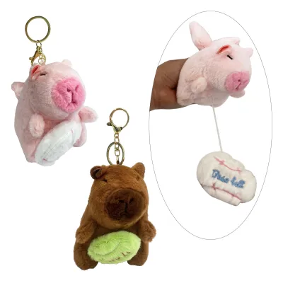 LLAVERO PELUCHE CAPIBARA DE CUERDA (PQTX12).