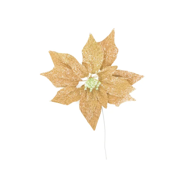 FLOR NAVIDEÑA DORADO (PQTX12)
