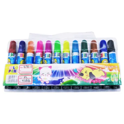 SET PLUMONES LAVABLES ESTAMPADOS X12