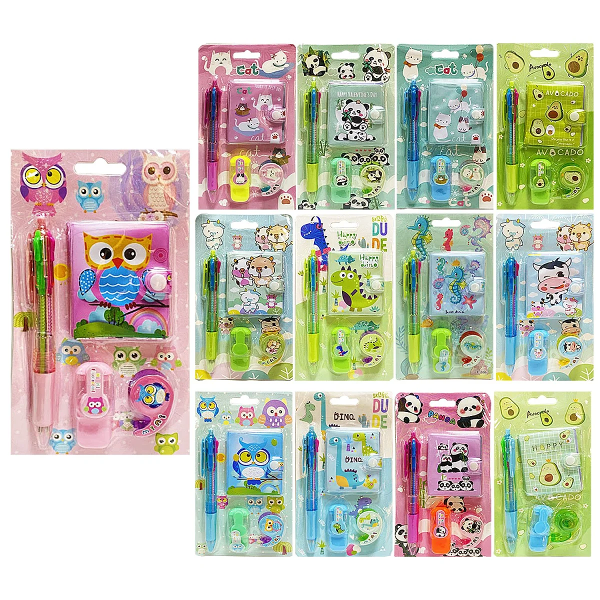 SET ESCOLAR HUELLA X4 ENCARTONADO (PQTX18)