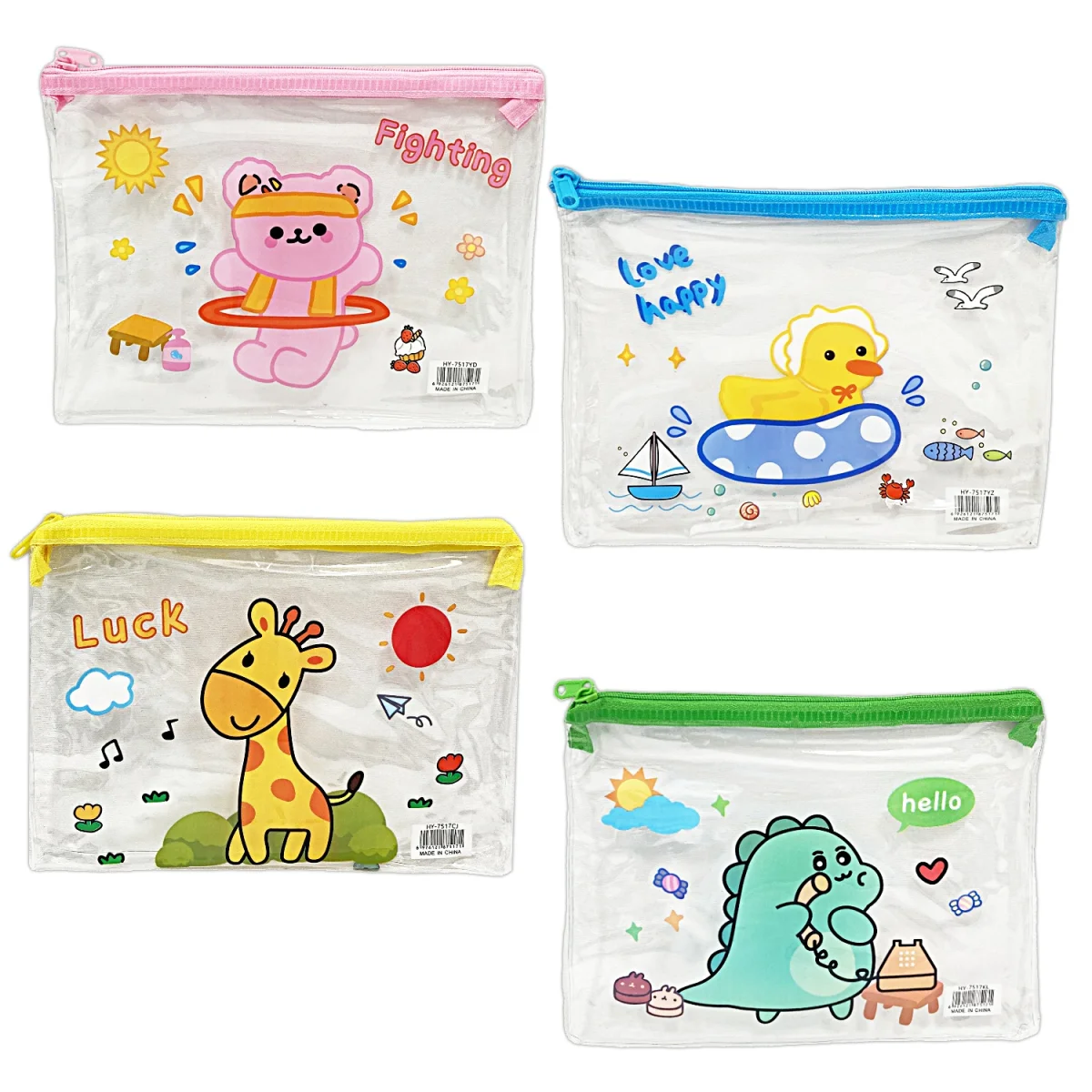 ESTUCHE ESTAMPADO ANIMALES (PQT X 12 SURTIDO)"