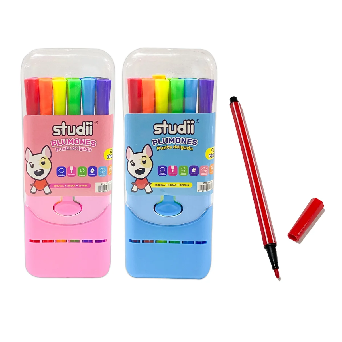 SET PLUMONES LAVABLES X18