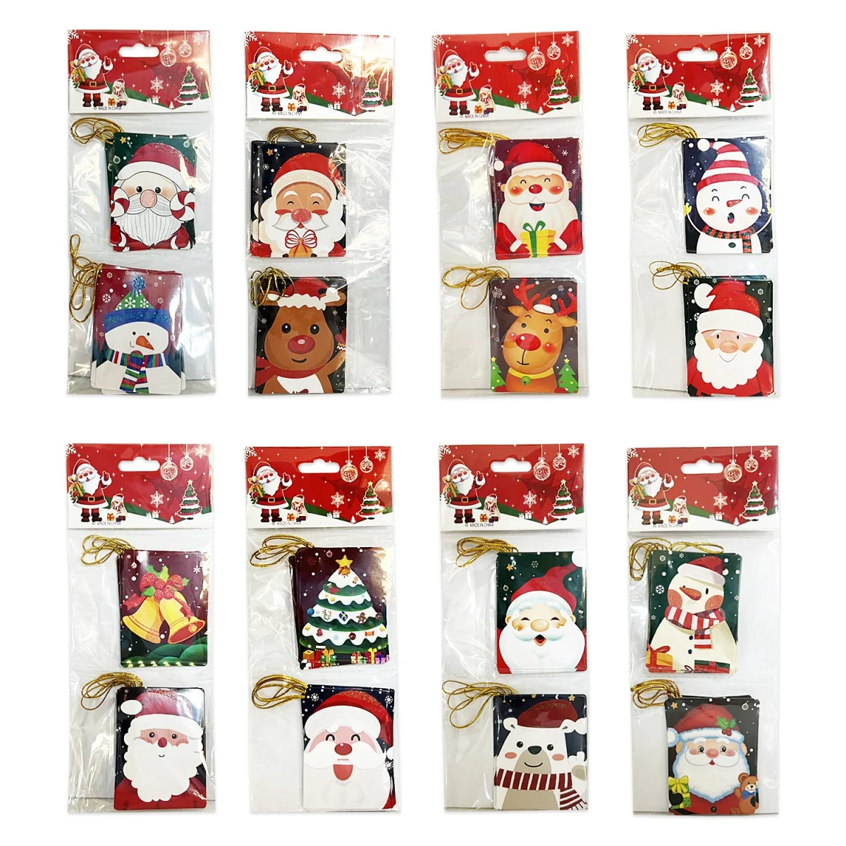 TARJETA NAVIDEÑA DECORATIVA (PQTX12)