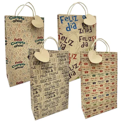 BOLSA DE REGALO ECOLOGICA GD FELIZ DIA (PQTX12)