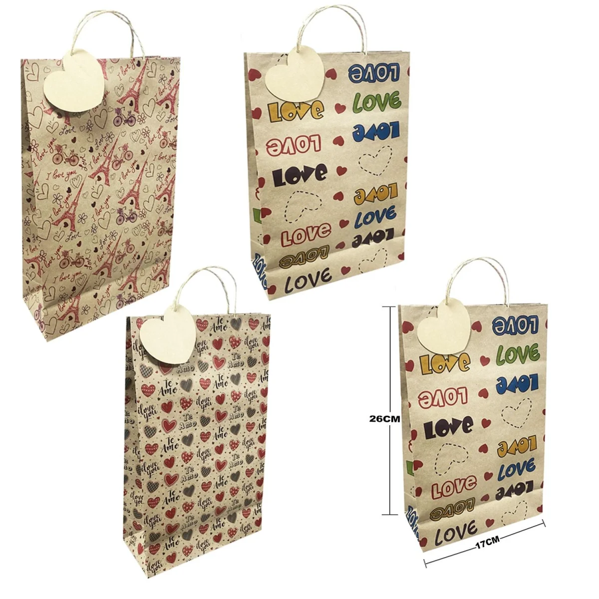 BOLSA DE REGALO ECOLOGICA PQ LOVE (PQTX12):