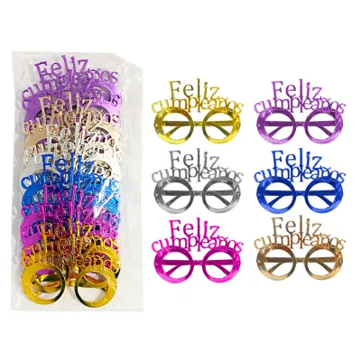 GAFAS BRILANTES FELIZ CUMPLEAÑOS PARA FIESTA (PQTX12)