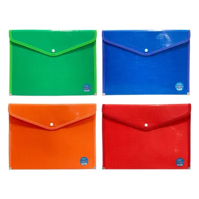 CARPETA PLASTICA OFICIO COLORES (PQTX12)