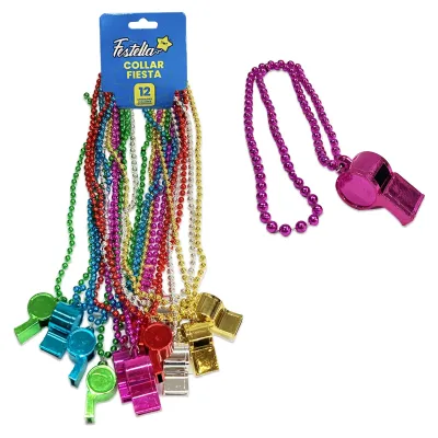 COLLAR PITO METALIZADO PARA FIESTA 7MM (PQTX12)