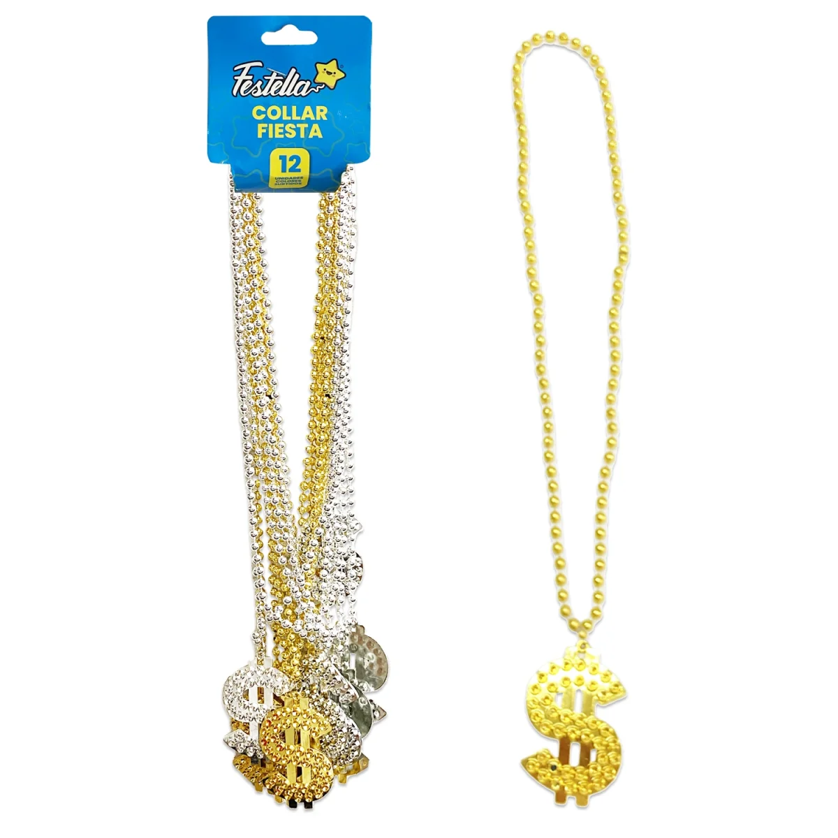 COLLAR DOLAR PARA FIESTA 7MM (PQTX12)