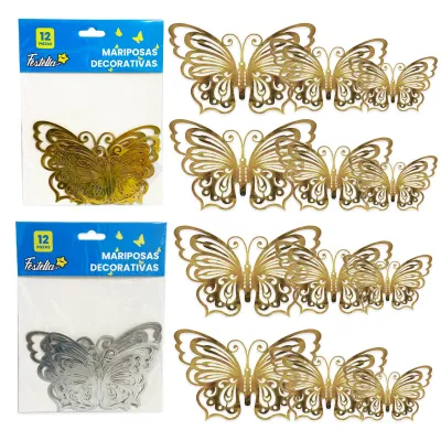 MARIPOSAS DECORATIVAS (PQTX12)