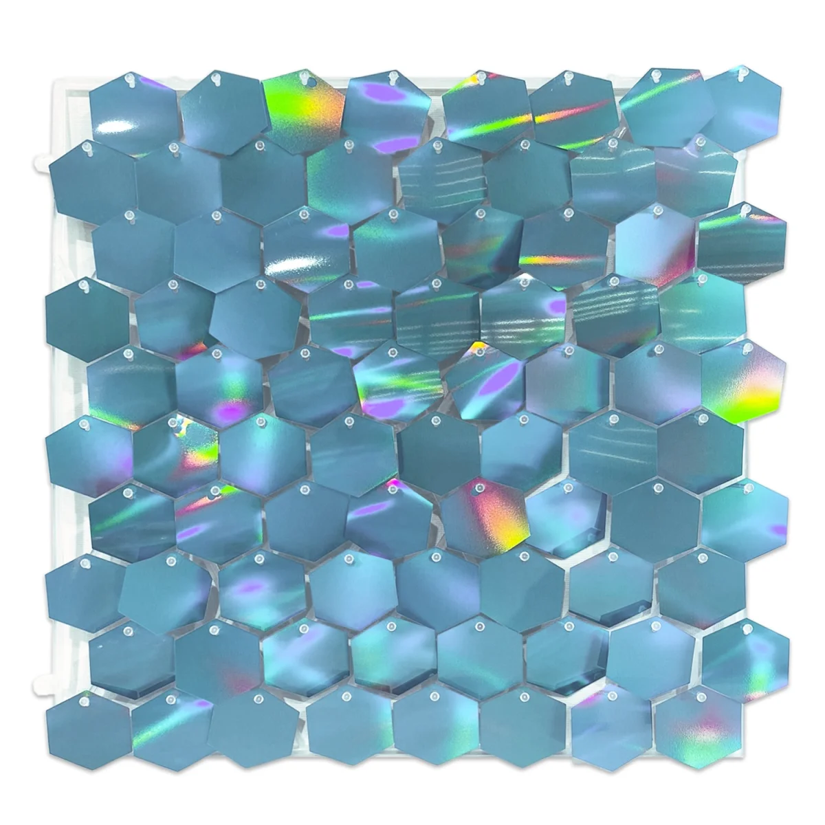 CORTINA PANEL HEXAGONAL AZUL CLARA TORNASOL 30*30