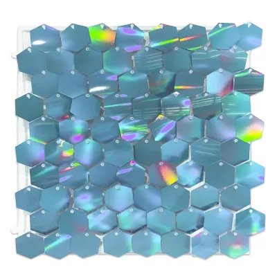 CORTINA PANEL HEXAGONAL AZUL CLARA TORNASOL 30*30