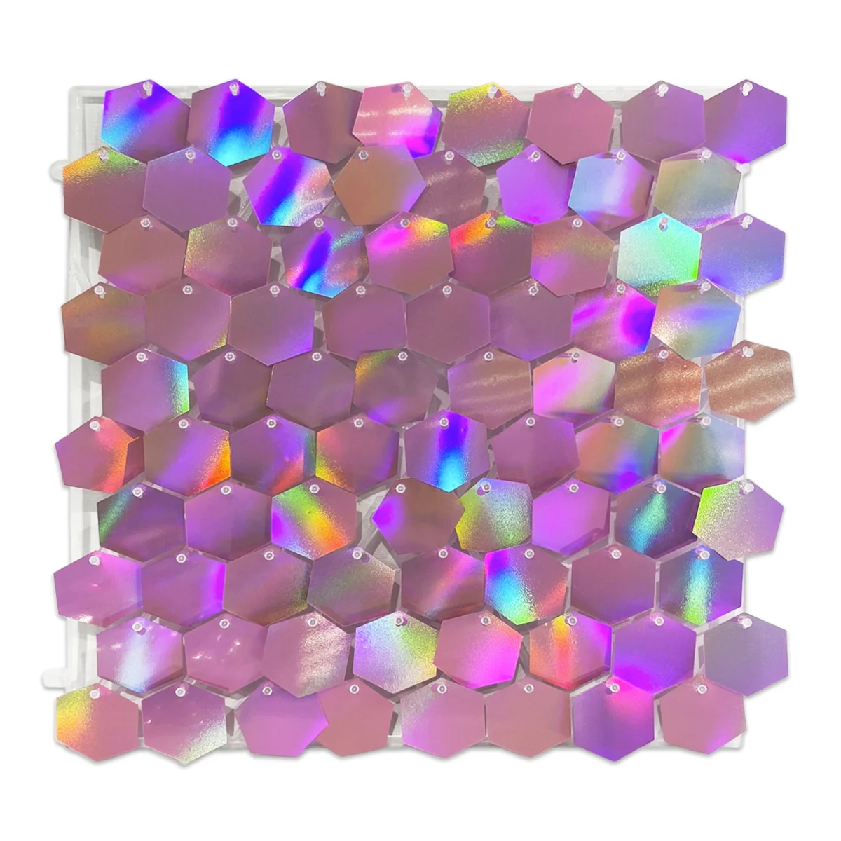 CORTINA PANEL HEXAGONAL ROSADA TORNASOL 30*30CM