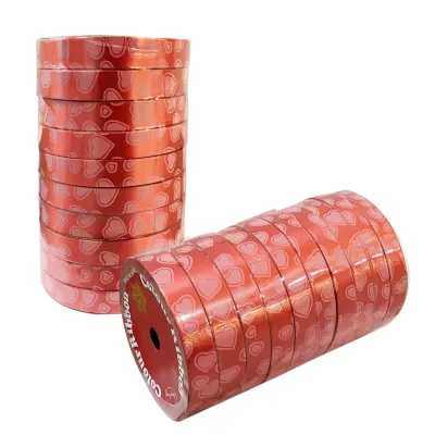 CINTA DECORATIVA ESTAMPADA ROJA (TUBOX10):