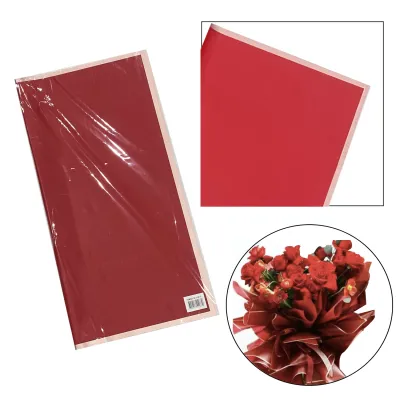 PAPEL COREANO ROJO BORDE DORADO X20
