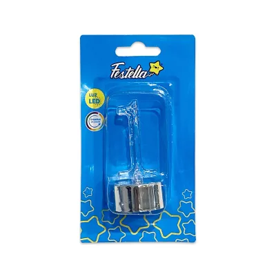 LAMPARA LED #1 CON BASE PLATEADA (CJX12)