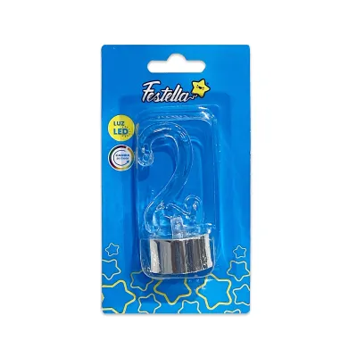 LAMPARA LED #2 CON BASE PLATEADA (CJX12)