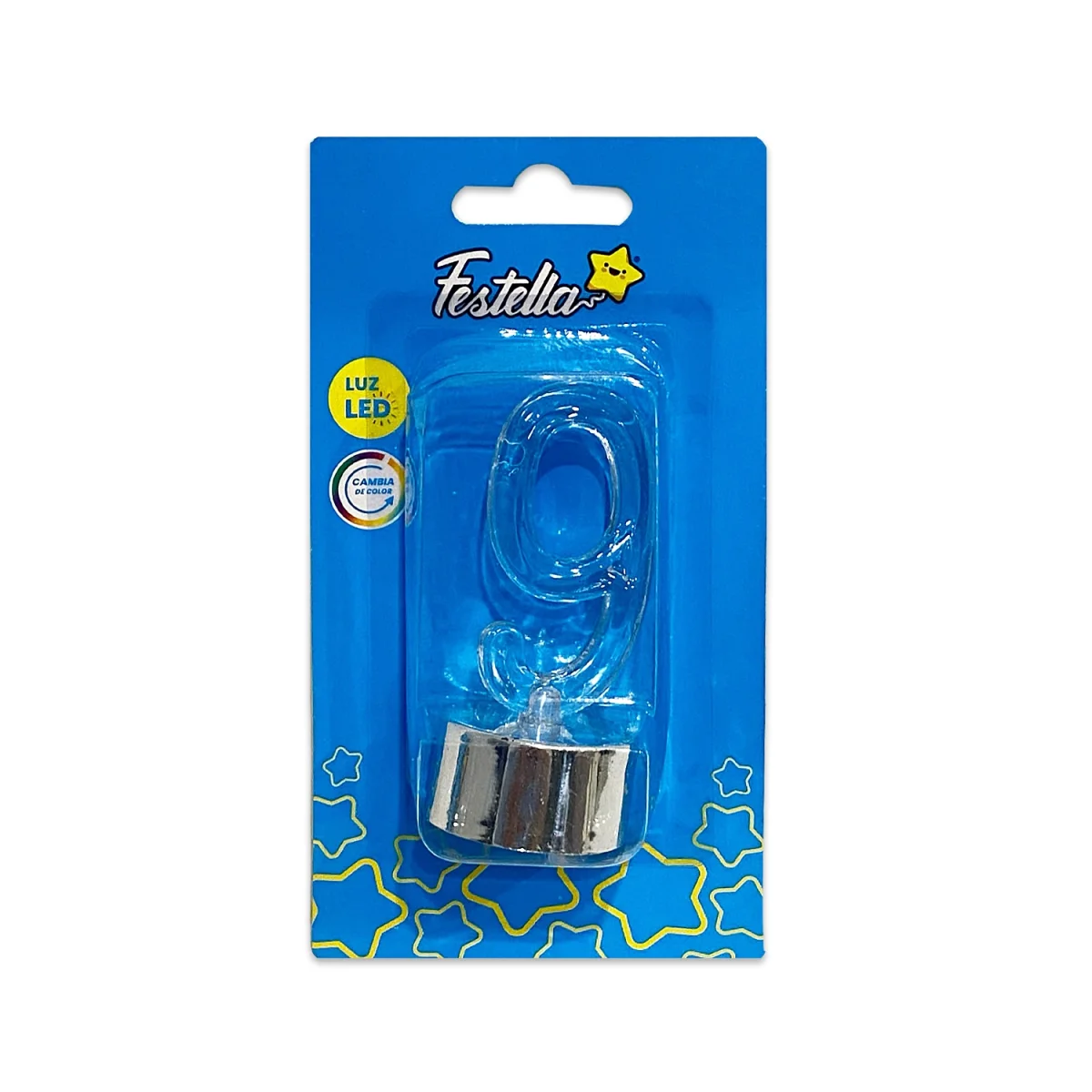 LAMPARA LED #9 CON BASE PLATEADA (CJX12)