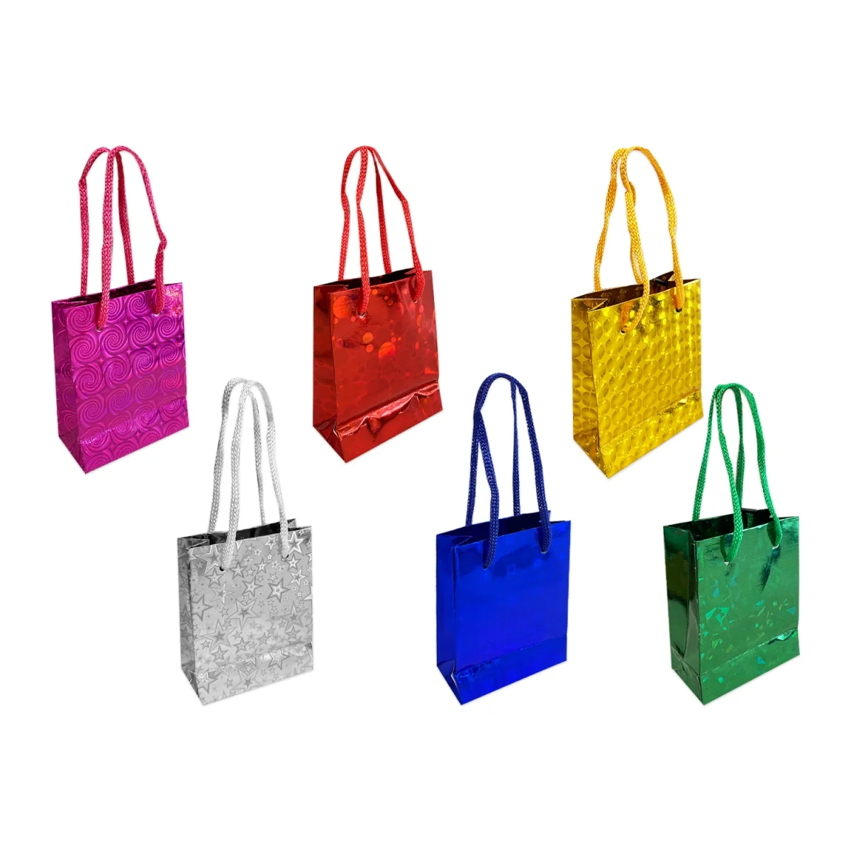 BOLSA REGALO HOLOGRAMA EXTRA MINI 10*8*4CM (PQTX12)