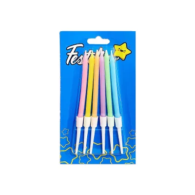 VELA SURTIDA 6CM X6 (CJX12)