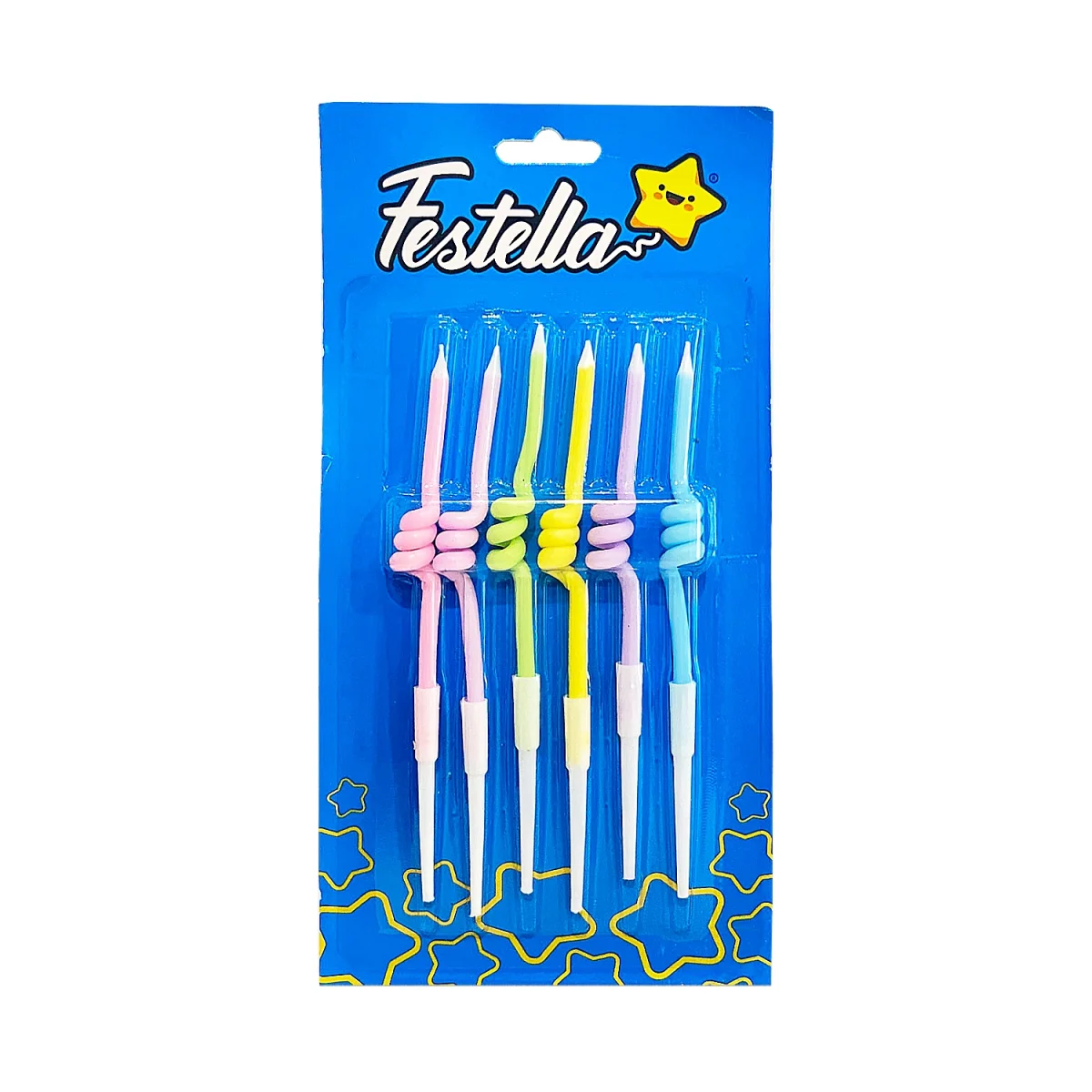 VELA ESPIRAL SURTIDA COLORES PASTEL X6 (CJX12)