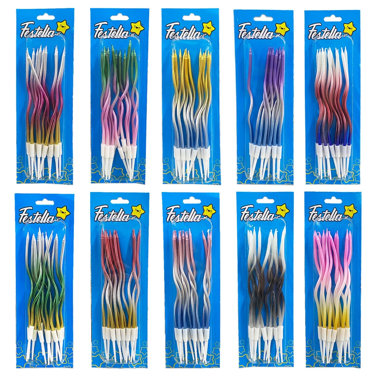 VELA CURVA DEGRADE 15CM X12 (CJX12)