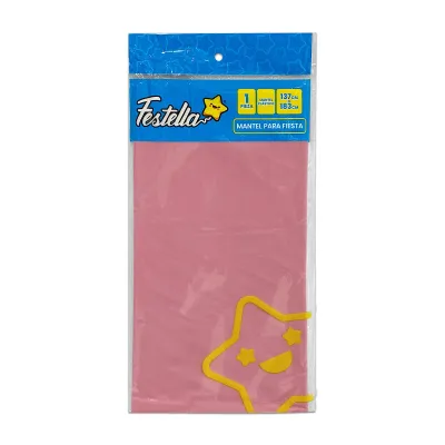 MANTEL PARA FIESTA LISO ROSADO (PQTX12)