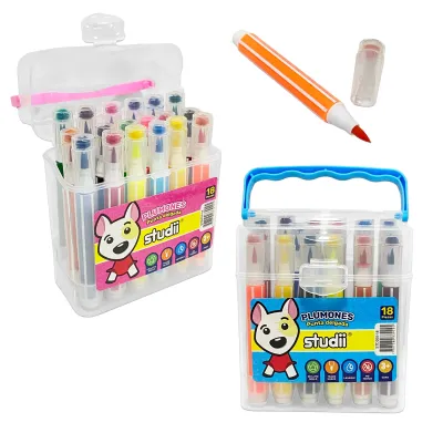 SET PLUMONES CON SELLO X18 (CJX16)