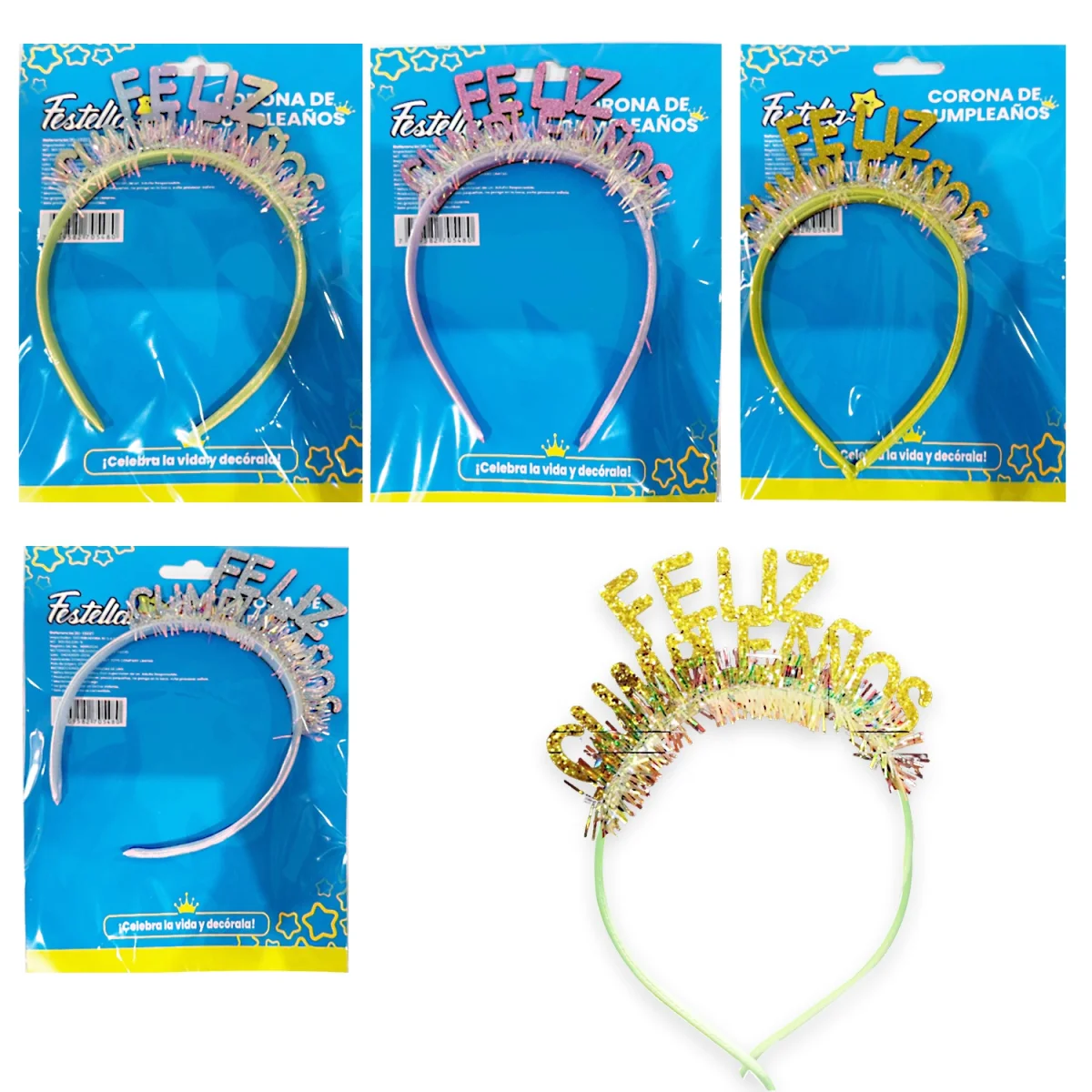 DIADEMA FELIZ CUMPLEAÑOS (PQTX12)