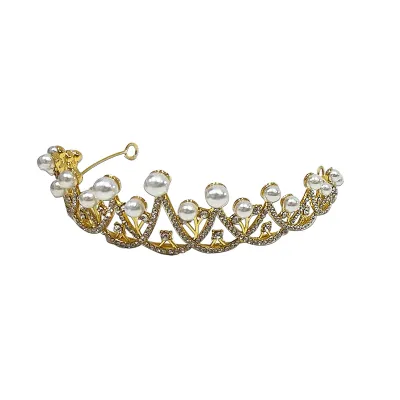 DIADEMA PRINCESA METALICA DORADA