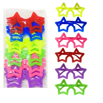 GAFAS NEON ESTRELLA PARA FIESTA (PQTX12)
