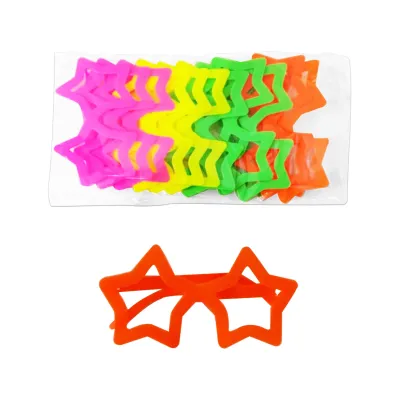GAFAS NEON ESTRELLA PARA FIESTA (PQTX12)