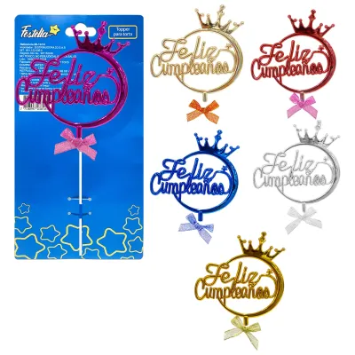 ADORNO FELIZ CUMPLEAÑOS PARA PASTEL (PQTX12)