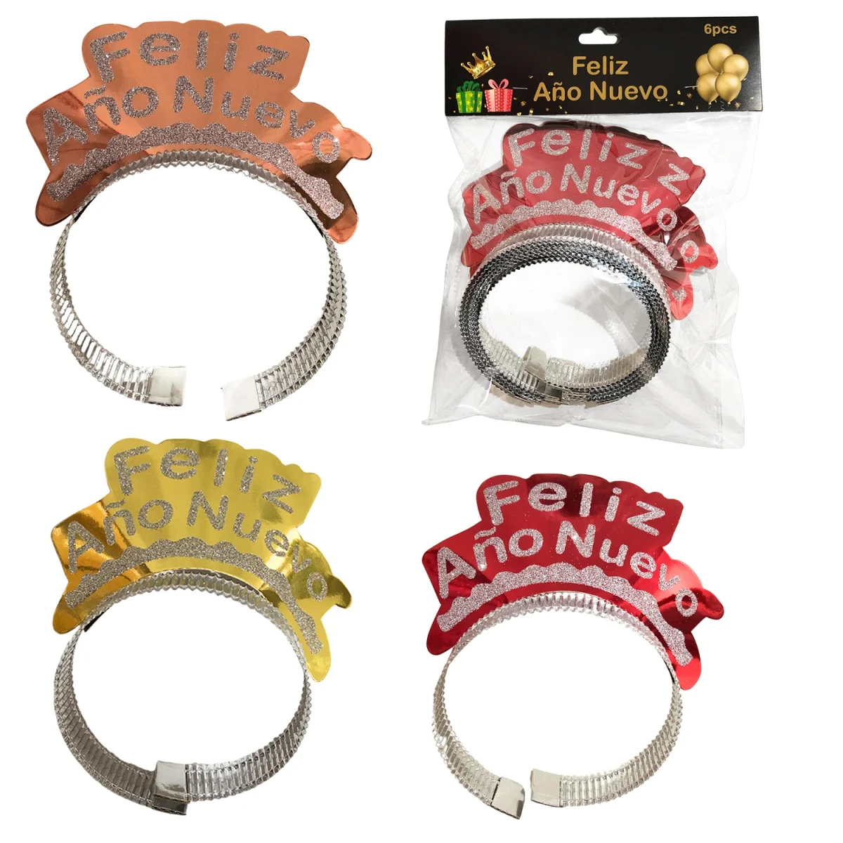 DIADEMA FELIZ AÑO NUEVO X6
