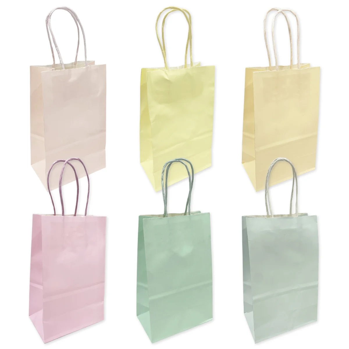 BOLSA DE REGALO COLOR PASTEL 13*21*8CM (PQTX12XCOL)