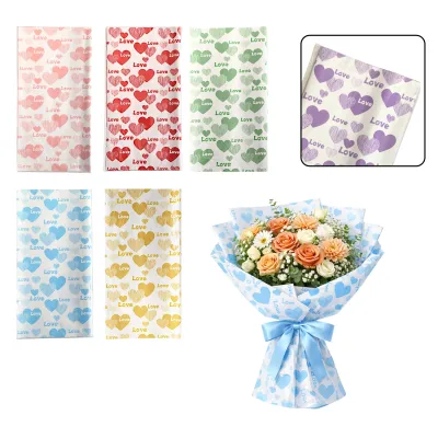 PAPEL COREANO CORAZONES LOVE SURTIDO X20XCOL