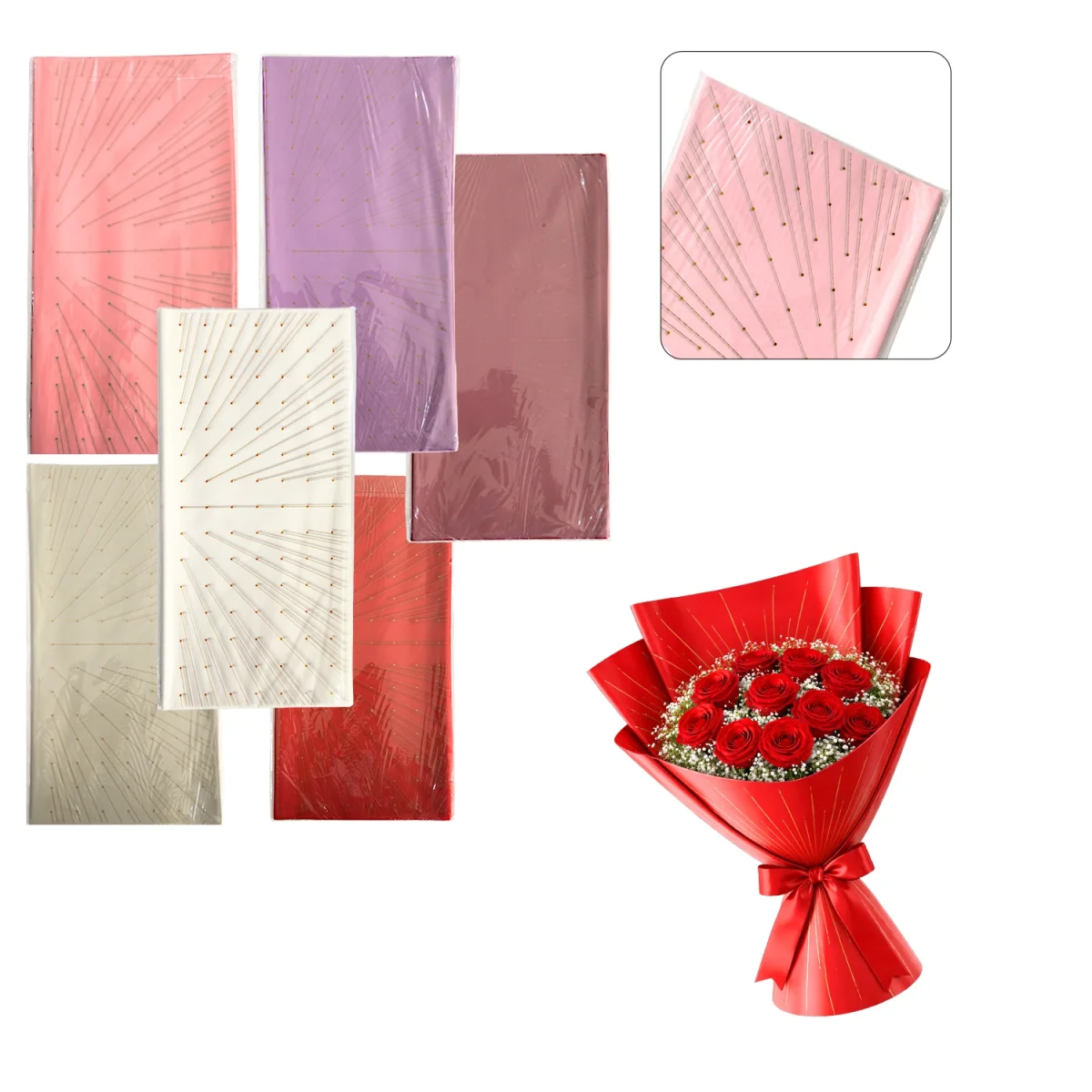 PAPEL COREANO LINEAS SURTIDO X20XCOL