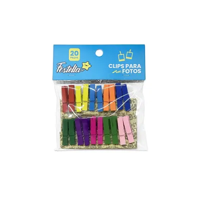 PINZA MADERA COLORES DECORATIVA X20 (PQTX12)