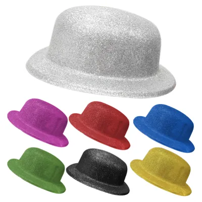 SOMBRERO FIESTA ESCARCHADO 26*23CM (PQTX12)