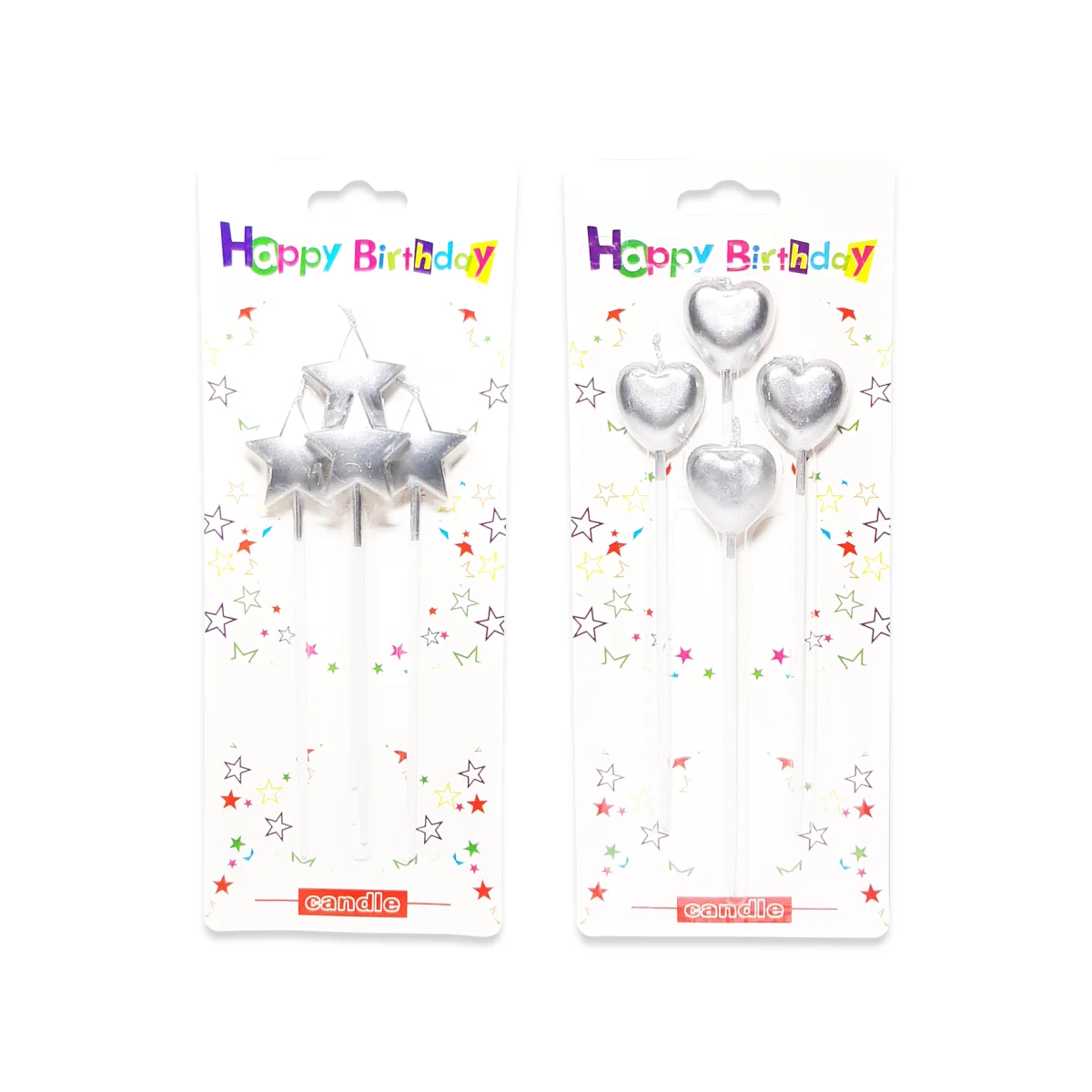 VELA CORAZON PLATEADA X4 (CJX30)