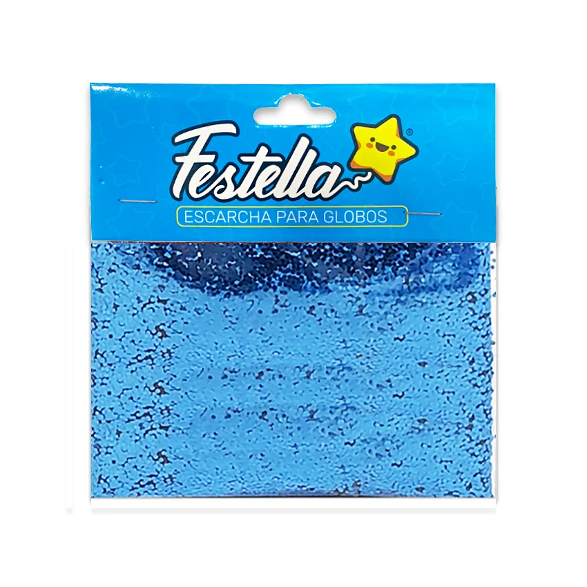 ESCARCHA PARA GLOBO AZUL (PQTX12)