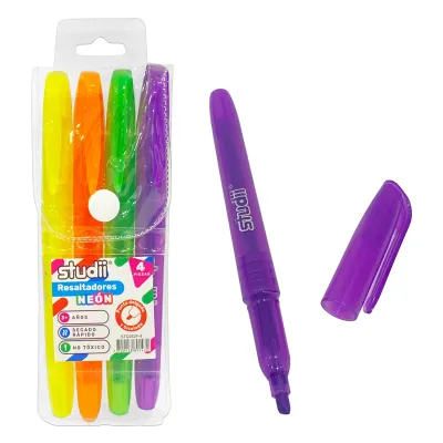 SET RESALTADOR NEON X4 (PQTX90)